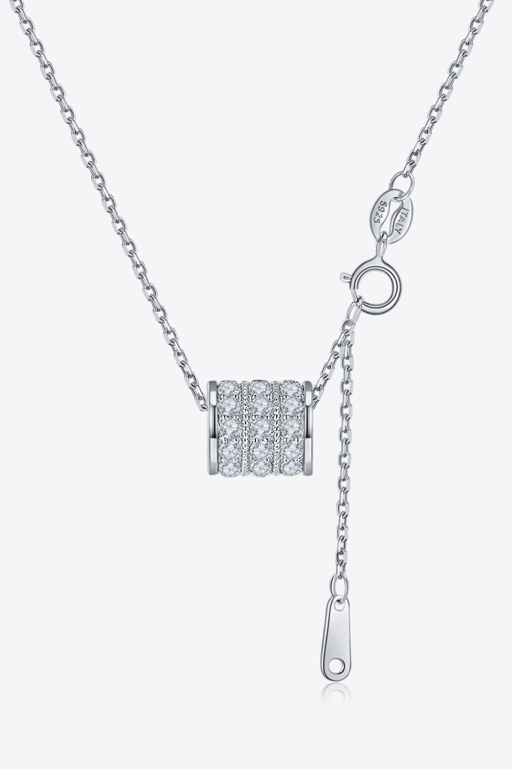 Moissanite Pipeline Pendant Necklace - - Claude Jewelry Moissanite - Shop claudejewelry.com