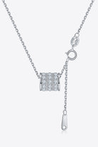 Moissanite Pipeline Pendant Necklace - - Claude Jewelry Moissanite - Shop claudejewelry.com