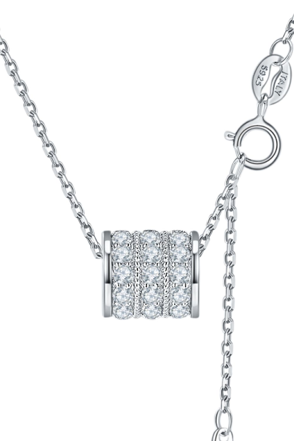 Moissanite Pipeline Pendant Necklace - - Claude Jewelry Moissanite - Shop claudejewelry.com