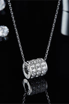 Moissanite Pipeline Pendant Necklace - - Claude Jewelry Moissanite - Shop claudejewelry.com