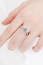 Moissanite Rhodium Vermeil Snowflake Ring - - Claude Jewelry Moissanite - Shop claudejewelry.com