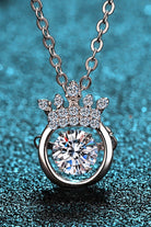 Moissanite Royalty Crown Set Necklace - Rhodium Vermeil- Claude Jewelry Moissanite - Shop claudejewelry.com