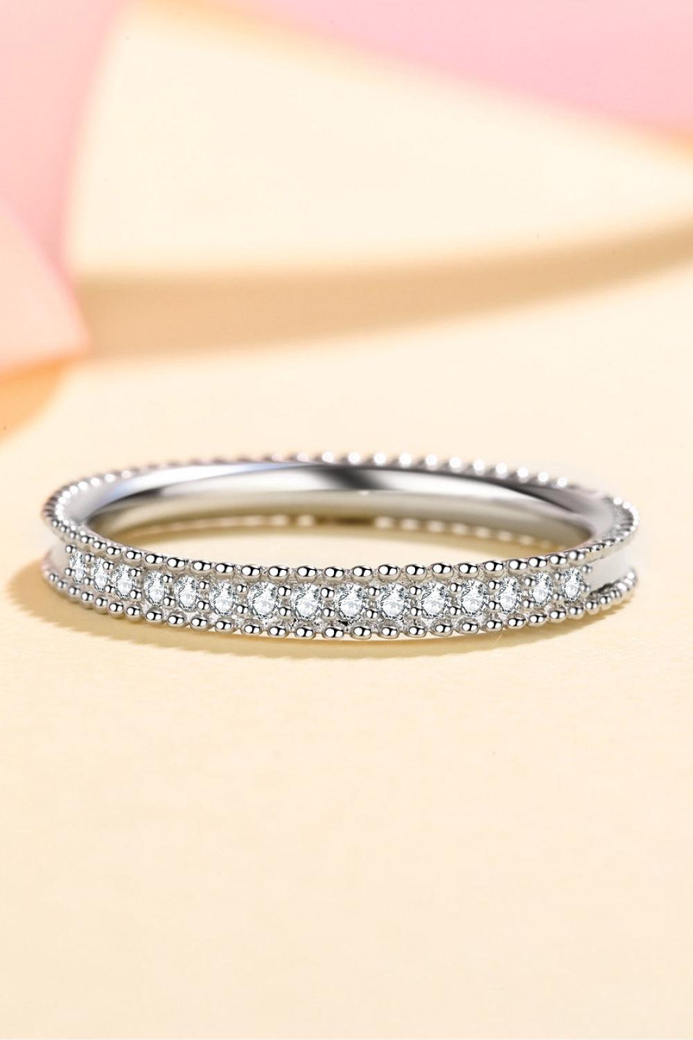 Moissanite Stacking Ring - - Claude Jewelry Moissanite - Shop claudejewelry.com