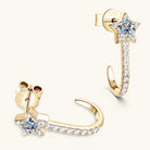 Moissanite Star Hook Earrings - - Claude Jewelry Moissanite - Shop claudejewelry.com