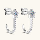 Moissanite Star Hook Earrings - - Claude Jewelry Moissanite - Shop claudejewelry.com