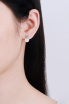 Moissanite Stud Pearl Drop Earrings - Pearl- Claude Jewelry Moissanite - Shop claudejewelry.com