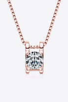 Moissanite Suspended Stone Pendant Necklace - - Claude Jewelry Moissanite - Shop claudejewelry.com