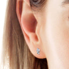 Moissanite Tiny Cluster Stud Earrings - - Claude Jewelry Moissanite - Shop claudejewelry.com