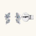 Moissanite Tiny Cluster Stud Earrings - - Claude Jewelry Moissanite - Shop claudejewelry.com