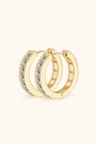 Moissanite Tracked Huggie Earrings - - Claude Jewelry Moissanite - Shop claudejewelry.com