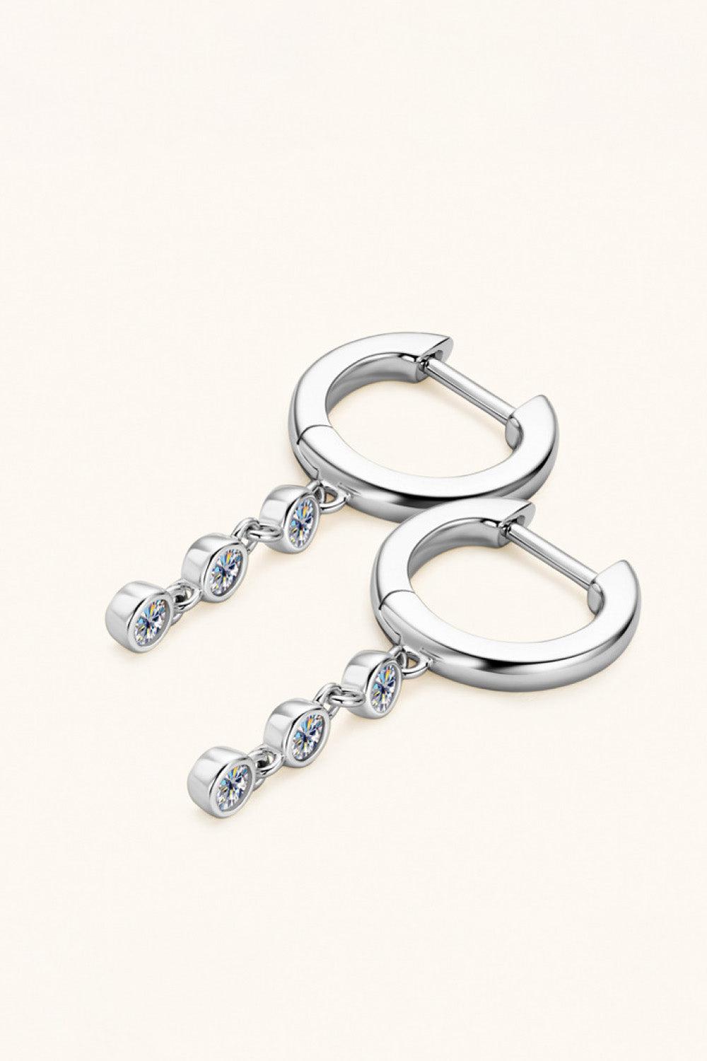 Moissanite Trio Drop Earrings - - Claude Jewelry Moissanite - Shop claudejewelry.com