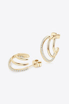 Moissanite Triple Wrap Earrings - 18k Gold Vermeil- Claude Jewelry Moissanite - Shop claudejewelry.com