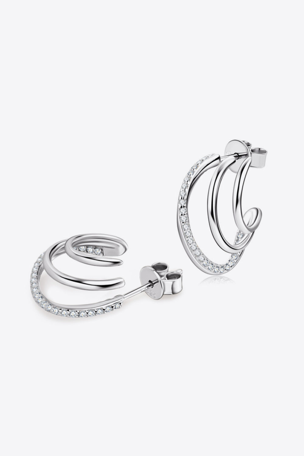 Moissanite Triple Wrap Earrings - - Claude Jewelry Moissanite - Shop claudejewelry.com