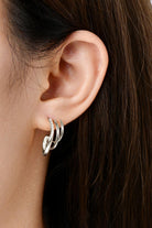 Moissanite Triple Wrap Earrings - - Claude Jewelry Moissanite - Shop claudejewelry.com