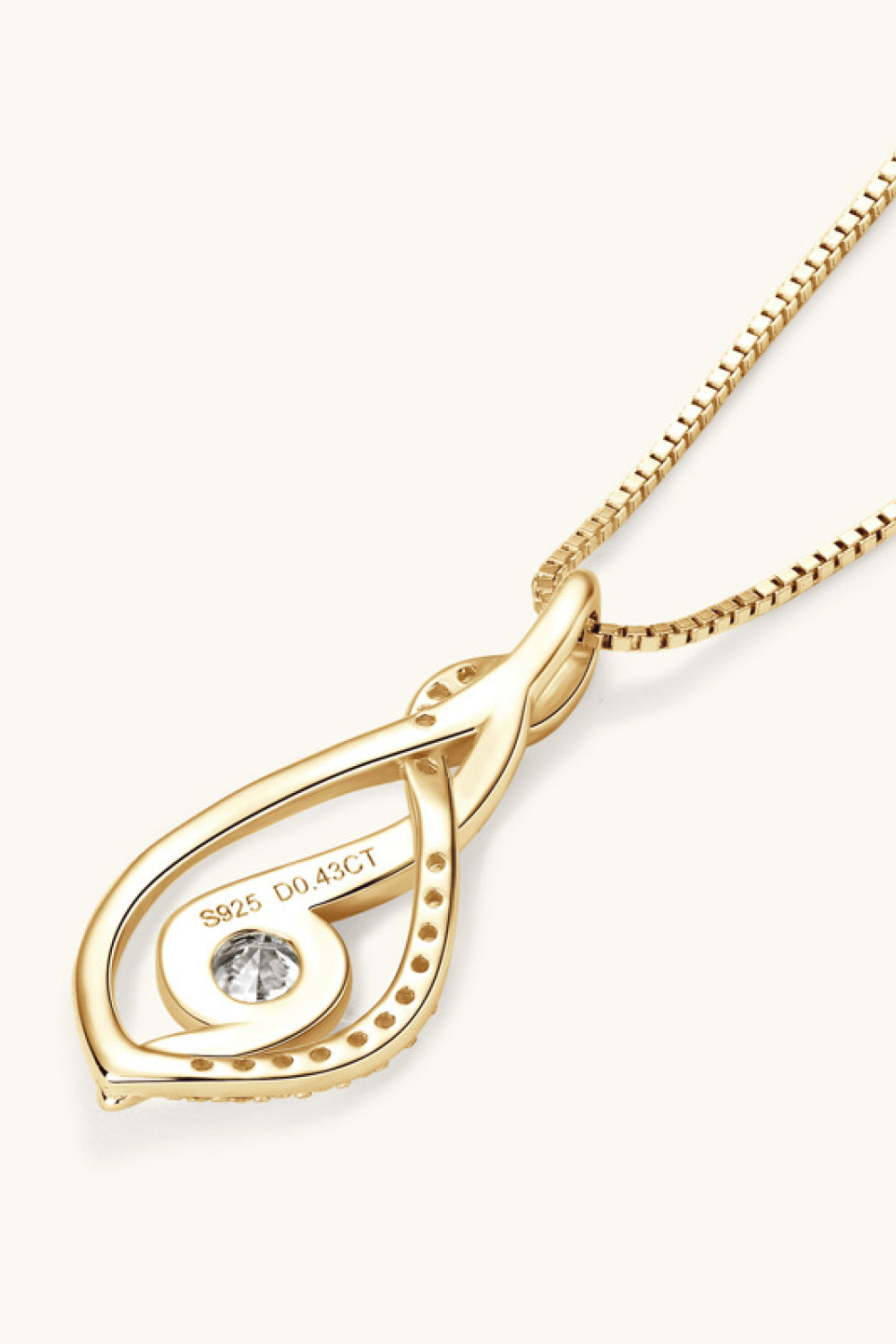 Moissanite Twisted Love Necklace - - Claude Jewelry Moissanite - Shop claudejewelry.com