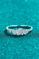 Multi Rock Moissanite Rhodium Vermeil Ring - - Claude Jewelry Moissanite - Shop claudejewelry.com