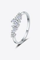 Multi Rock Moissanite Rhodium Vermeil Ring - Rhodium Vermeil-4- Claude Jewelry Moissanite - Shop claudejewelry.com