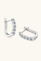 Prong Set Moissanite Huggie Earrings - - Claude Jewelry Moissanite - Shop claudejewelry.com