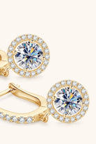 Round 2 Ct Moissanite Drop Earrings - - Claude Jewelry Moissanite - Shop claudejewelry.com