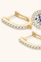 Round 2 Ct Moissanite Drop Earrings - - Claude Jewelry Moissanite - Shop claudejewelry.com