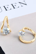 Round 2 Ct Moissanite Heart Huggie Earrings - - Claude Jewelry Moissanite - Shop claudejewelry.com