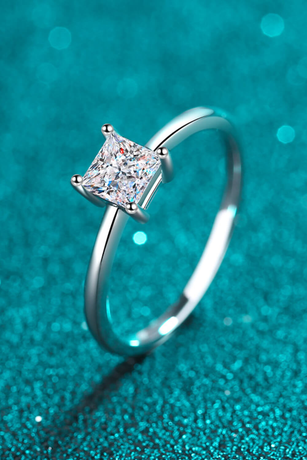 Simple Moissanite Solitaire Ring - - Claude Jewelry Moissanite - Shop claudejewelry.com