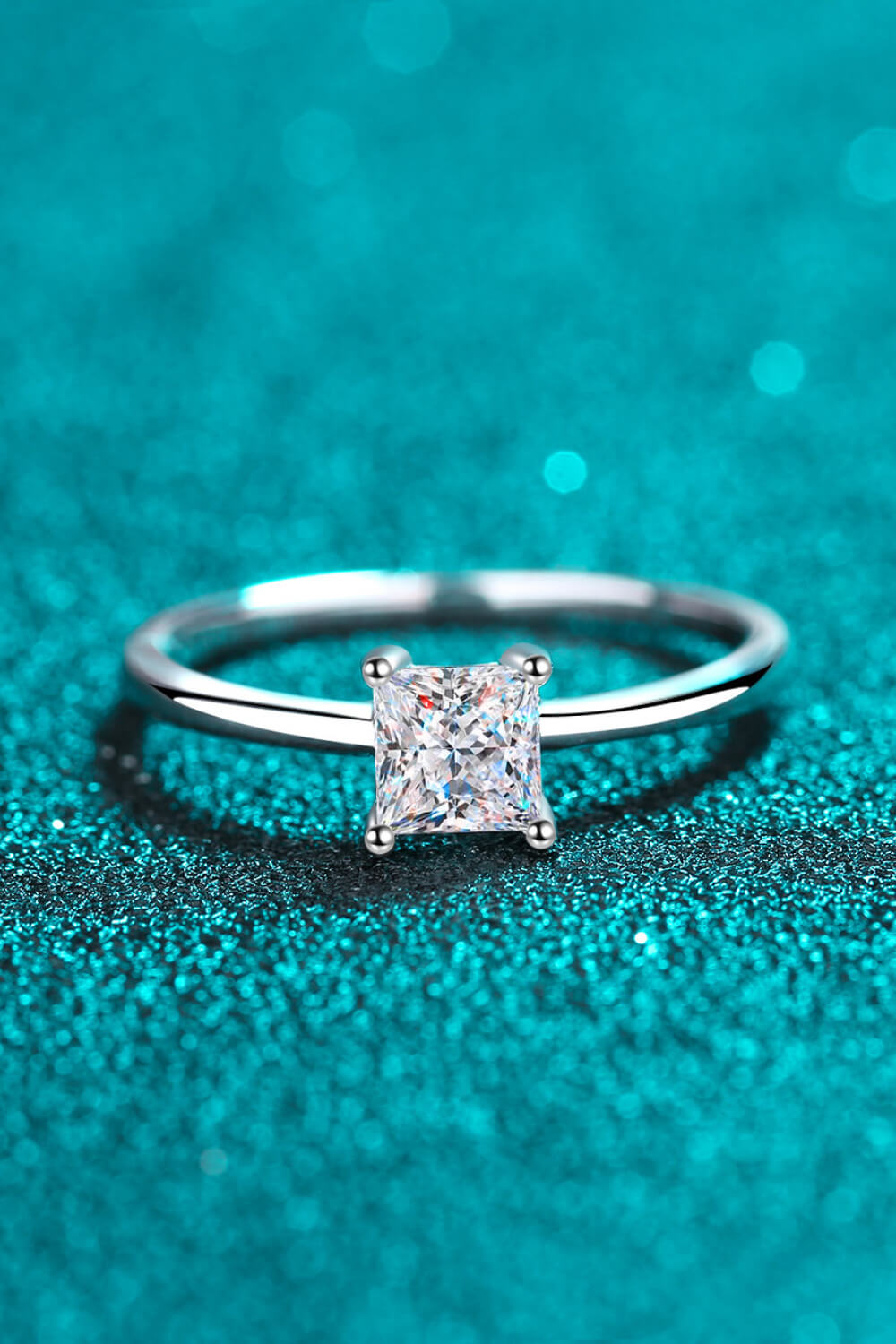 Simple Moissanite Solitaire Ring - - Claude Jewelry Moissanite - Shop claudejewelry.com