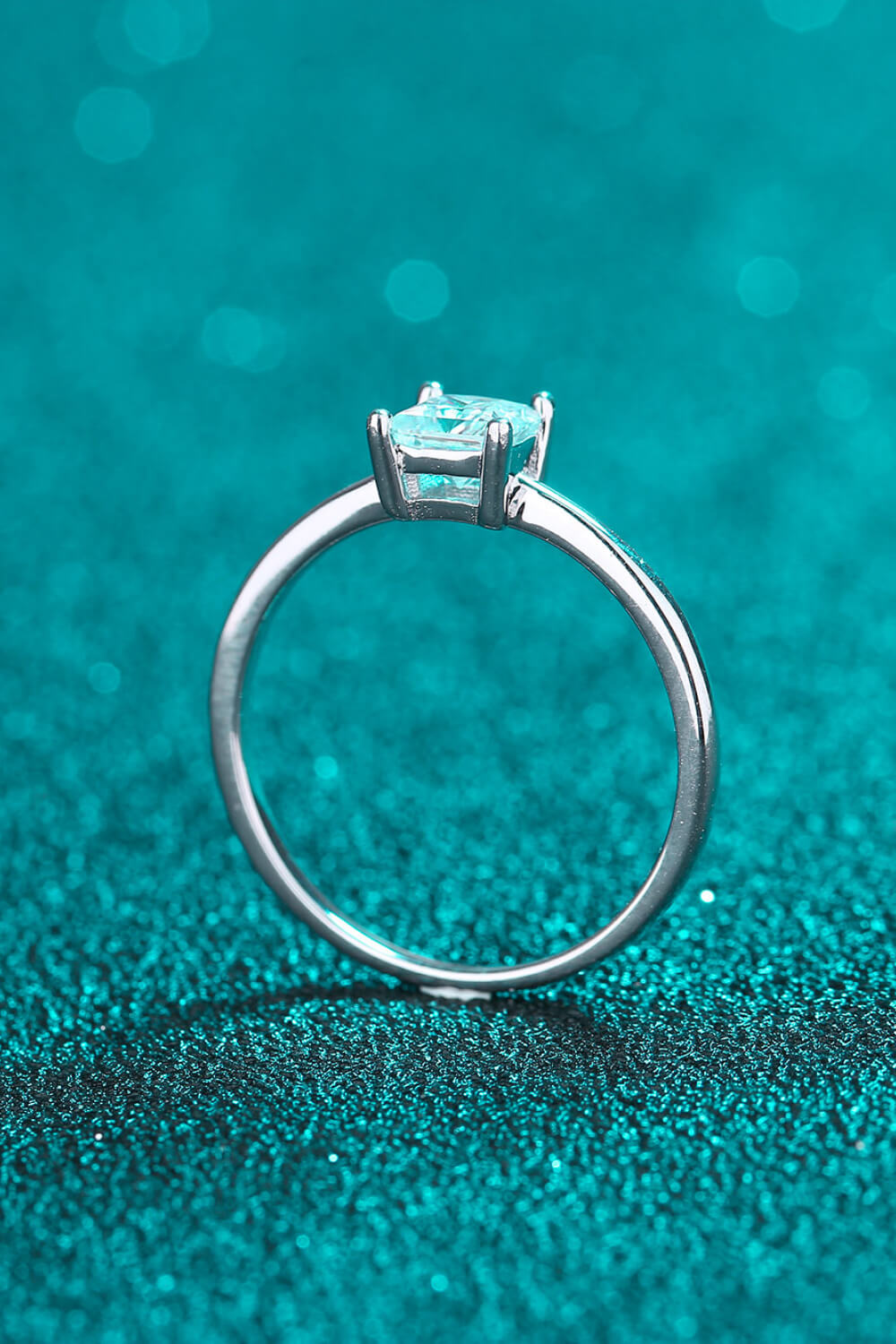 Simple Moissanite Solitaire Ring - - Claude Jewelry Moissanite - Shop claudejewelry.com