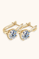 Solitaire 4 Ct Moissanite Swirl Drop Earrings - - Claude Jewelry Moissanite - Shop claudejewelry.com