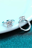 Solitaire Moissanite Rhodium Vermeil Huggie Earrings - Rhodium Vermeil- Claude Jewelry Moissanite - Shop claudejewelry.com