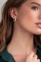 Three Cluster Moissanite Huggie Earrings - - Claude Jewelry Moissanite - Shop claudejewelry.com