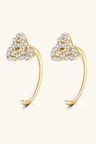 Triangle Moissanite Hook Earrings - - Claude Jewelry Moissanite - Shop claudejewelry.com