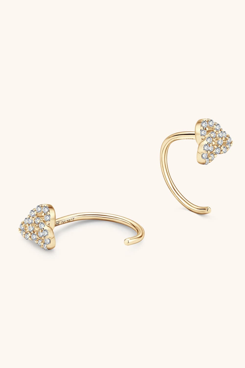 Triangle Moissanite Hook Earrings - - Claude Jewelry Moissanite - Shop claudejewelry.com