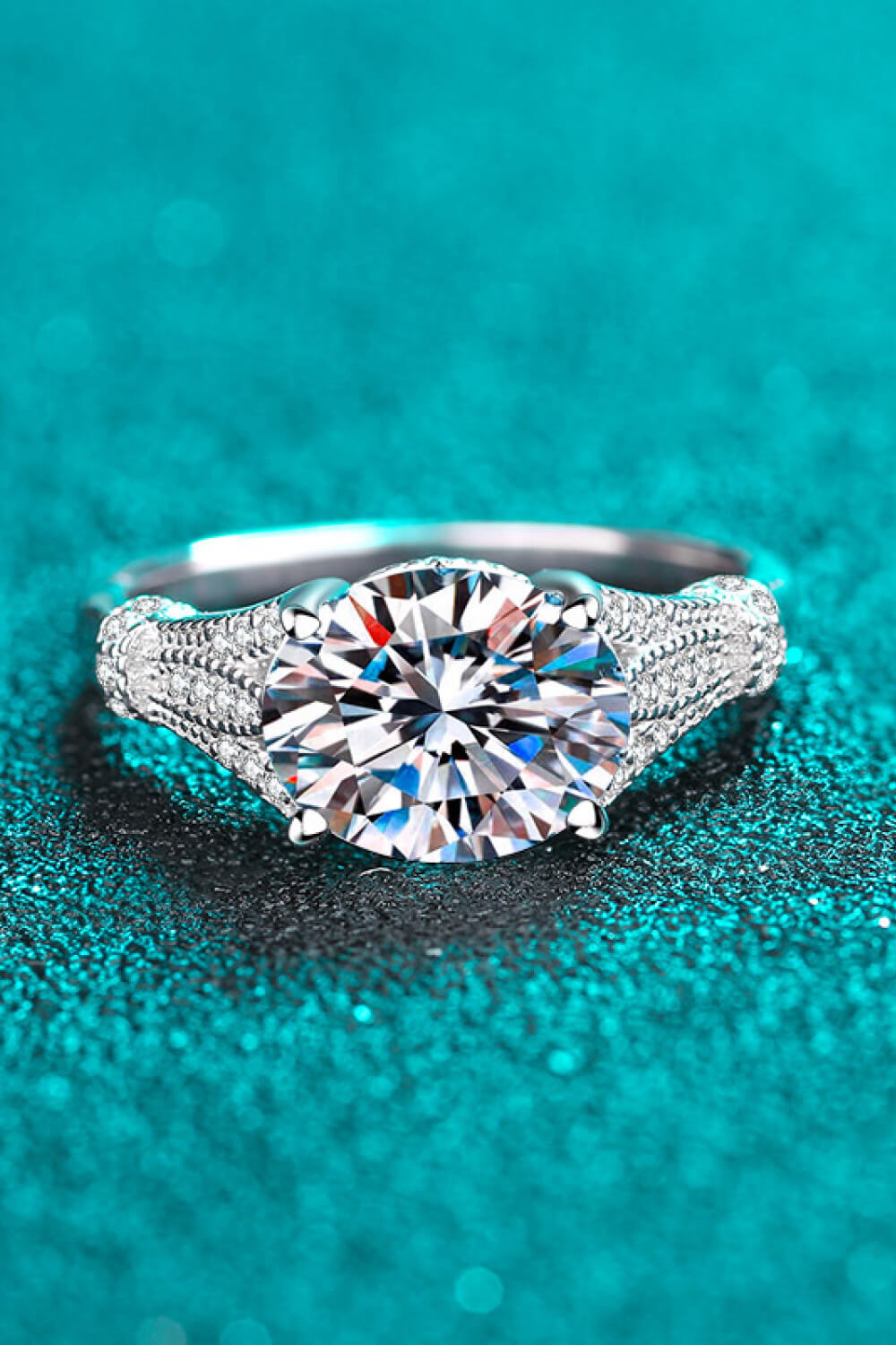 Unpredictable Day 3 Ct Moissanite Ring - - Claude Jewelry Moissanite - Shop claudejewelry.com