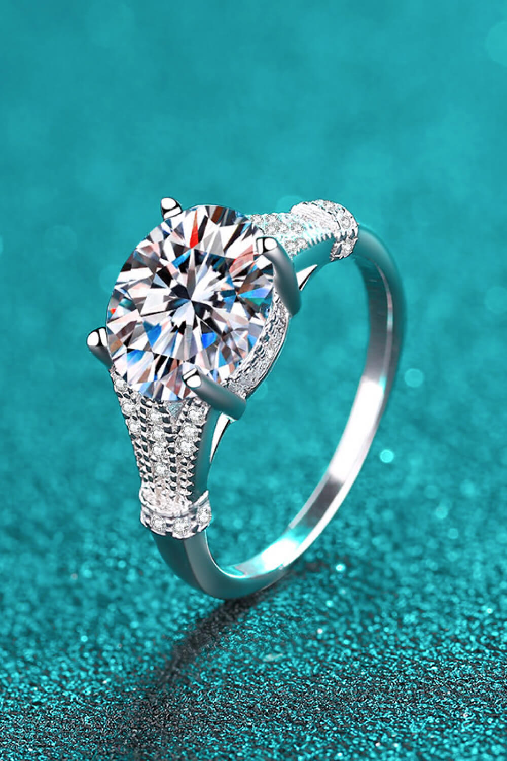 Unpredictable Day 3 Ct Moissanite Ring - - Claude Jewelry Moissanite - Shop claudejewelry.com