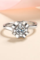 Wavy Set Moissanite Rhodium Vermeil Ring - - Claude Jewelry Moissanite - Shop claudejewelry.com